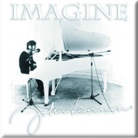 John Lennon Imagine Album Cover Metal Steel Fridge Magnet Black White Official