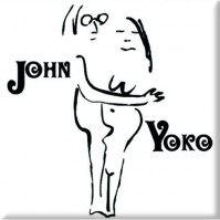 John Lennon Hugging Yoko Logo Metal Steel Fridge Magnet Album Fan Official