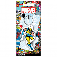 Marvel Comics Classic Wolverine Retro X-Men Official Rubber Key Ring Chain Charm 