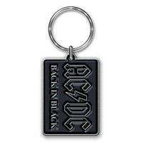 ACDC Official Standard Back in Black Logo Metal Key Ring Chain Charm Band