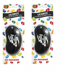 Pack Of 2 Jelly Belly Bean Licorice Liquorice 3D Car Home Office Air Freshener Fragrance