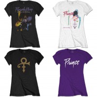 Various Official Ladies Prince Short Sleeve T-Shirt Music Album Logo Girl Women