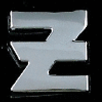 Chrome Letter Z - Self Adhesive