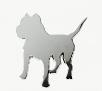 Chrome Car Emblem Pit Bull Dog Logo Badge 3D Decal Self Adhesive Rear Bumper 