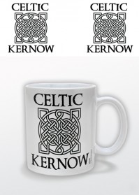 Celtic Kernow Black White Coffee Mug Tea Cup Drinks Ceramic Boxeded