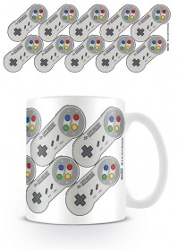 Super Nintendo SNES Controller Pattern Coffee Mug Game Retro Drinks