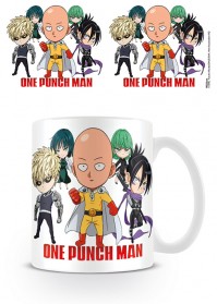 One Punch Man Chibi Characters Anime Saitama Genos Ceramic Mug Tea Coffee Cup