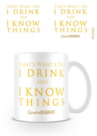 Game Of Thrones Official Drink & Know Things Ceramic Mug Tea Coffee Cup Stark