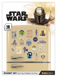 Star Wars: The Mandalorian Official 18 Piece Fridge Magnet Set Grogu Yoda Hunter