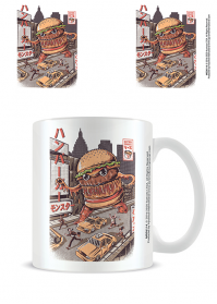 Ilustrata Official Burgerzilla Ceramic Tea Coffee Mug Cup Novelty Funny Funky
