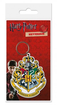 Harry Potter Hogwarts Wizard School Crest Badge Rubber Keyring Keychain Official