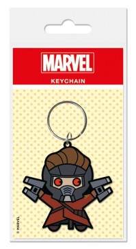 Guardians Of The Galaxy Starlord Marvel Kawaii Rubber Keyring Keychain Official