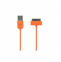 2 x Orange iPod iPhone Cable USB Charger Wire Cord 3G 3GS 4 4G 4GS Apple Touch iPad