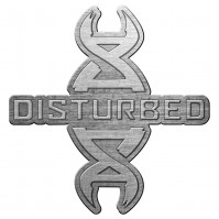 Disturbed Official Reddna Metal Silver Pin Badge Thrash Metal Band Logo Lapel