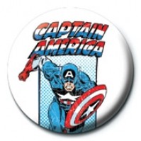 Marvel Comics Retro Captain America Official 25mm Colourful Button Pin Badge