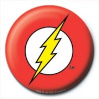 DC Comics Retro Flash Logo Official 25mm Button Pin Badge Justice League 