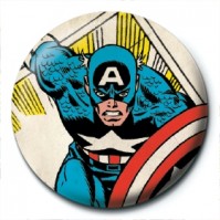 Marvel Comics Retro Captain America Clipping Official 25mm Button Pin Badge