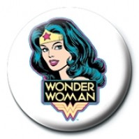 DC Comics Justice League Wonder Woman Head Official 25mm Button Pin Badge