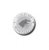 Game Of Thrones Lord Of Winterfell Stark Sigil Pin Badge Button Brooch Official