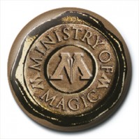 Harry Potter Pin Badge Button Brooch Ministry Of Magic Seal Crest Logo Official