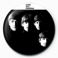 The Beatles With The Beatles Logo 25mm Button Pin Badge Official McCartney Lennon