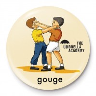The Umbrella Academy Official Gouge 25mm Button Pin Badge Vanya Klaus Five Luther