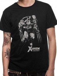 Official Marvel X Men Wolverine Tonal T Shirt Black Unisex Mens Womens Small