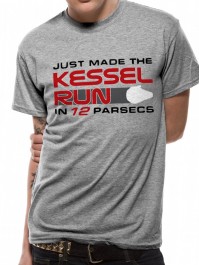 Han Solo Movie Official Kessel Run Unisex Grey T Shirt Star Wars Mens Womens