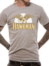 DC Comics Official Hawkman Flying Small Unisex Grey T-Shirt Mens Womens