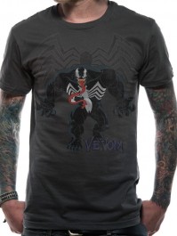 Marvel Spider-man Venom And Logo Grey T-Shirt Unisex Mens Ladies Short Sleeve S
