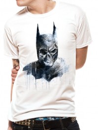 Batman The Dark Knight Gothic Skull Mask White Unisex T-Shirt DC Comics Joker