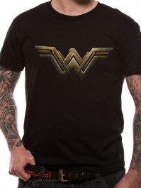 DC Originals Official Wonder Woman Movie Logo Unisex Black T-Shirt Mens Womens Medium
