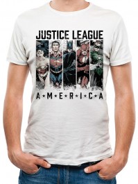 Justice League Comics America White Unisex T-Shirt Album Mens Ladies DC Comics L