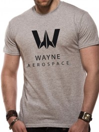 Justice League Movie Official Wayne Aerospace Unisex Grey T-Shirt Mens Womens Large