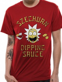 Rick And Morty Szechuan Sauce Official Unisex Red T Shirt Mens Womens Pickle
