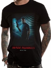 Blade Runner 2049 Deckard Red Logo Shot Official Unisex Black T-Shirt Mens Womens