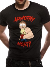 Rick And Morty Official Armothy Black And Red  Unisex T-Shirt Men Women Summer