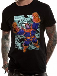 Official Marvel Thanos Gauntlet Comics Strip Colourful Avengers T Shirt 