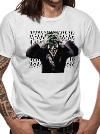 Batman The Joker Sinister White Unisex T-Shirt Album Mens Ladies DC Comics 