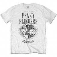 Peaky Blinders Horse and Cart White Unisex T-Shirt Short Sleeve TV Show Small