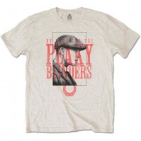 Peaky Blinders Official Unisex Red Logo Tommy Sand T-Shirt Short Sleeve Large