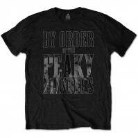 Peaky Blinders Official Mens Black T-Shirt By Order Infill Gangs Guns Mafia