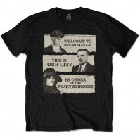 Peaky Blinders Unisex This Is Our City Black T-Shirt Short Sleeve 