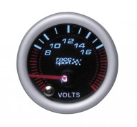 Car Voltmeter Racing Gauge Phantom Look 12V 52mm Fitting Kit Colour Changing