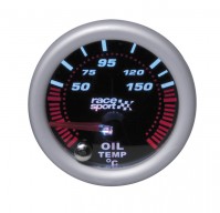 Car Oil Temperature Thermometer Racing Gauge Phantom Look 12V 52mm Fitting Kit