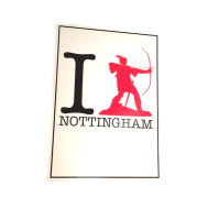I Love Nottingham Post Card Robin Hood 10 x 15 cm Heart Collectable City Holiday