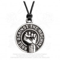 Rage Against The Machine Official Fist Pendant Pewter Cord Necklace Charm Logo