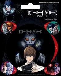 Death Note Official Pack Of 5 Vinyl Stickers Light Yagami Kira Ryuk Anime Cartoon