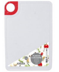Red And White Plastic Chopping Board 38 x 24cm Cutting Kitchen Heavy Duty
