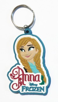 Frozen Anna Rubber Keychain Disney Gift Official Girls Kids Elsa Olaf Key Ring